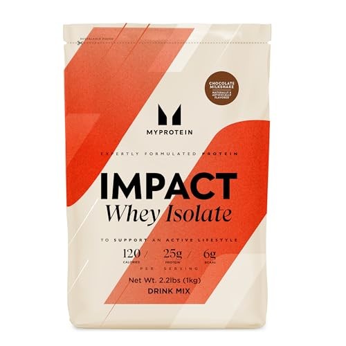 Myprotein Impact Whey Isolate Chocolate Milkshake 2.2 lbs 1kg 25g Protein