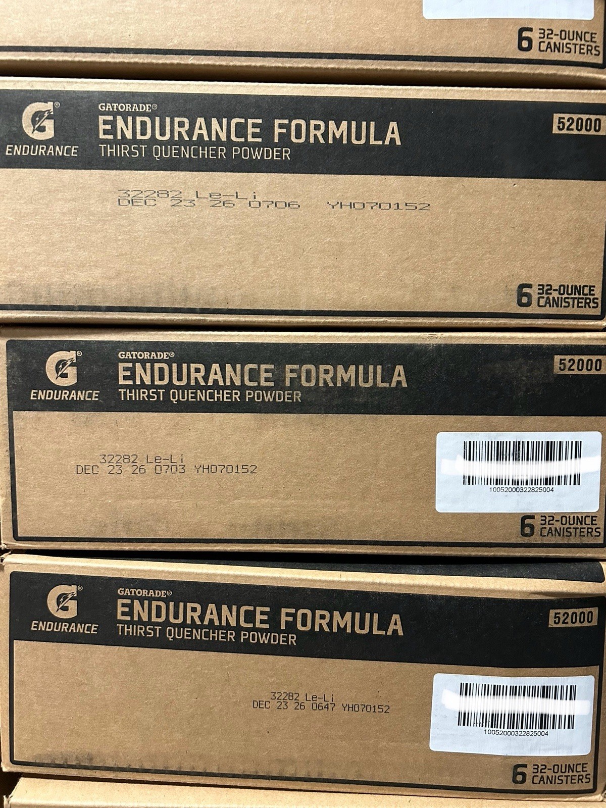 Box Of 32 oz Gatorade Endurance Formula Powder, Lemon Lime, 6 Count, Exp 12/2026