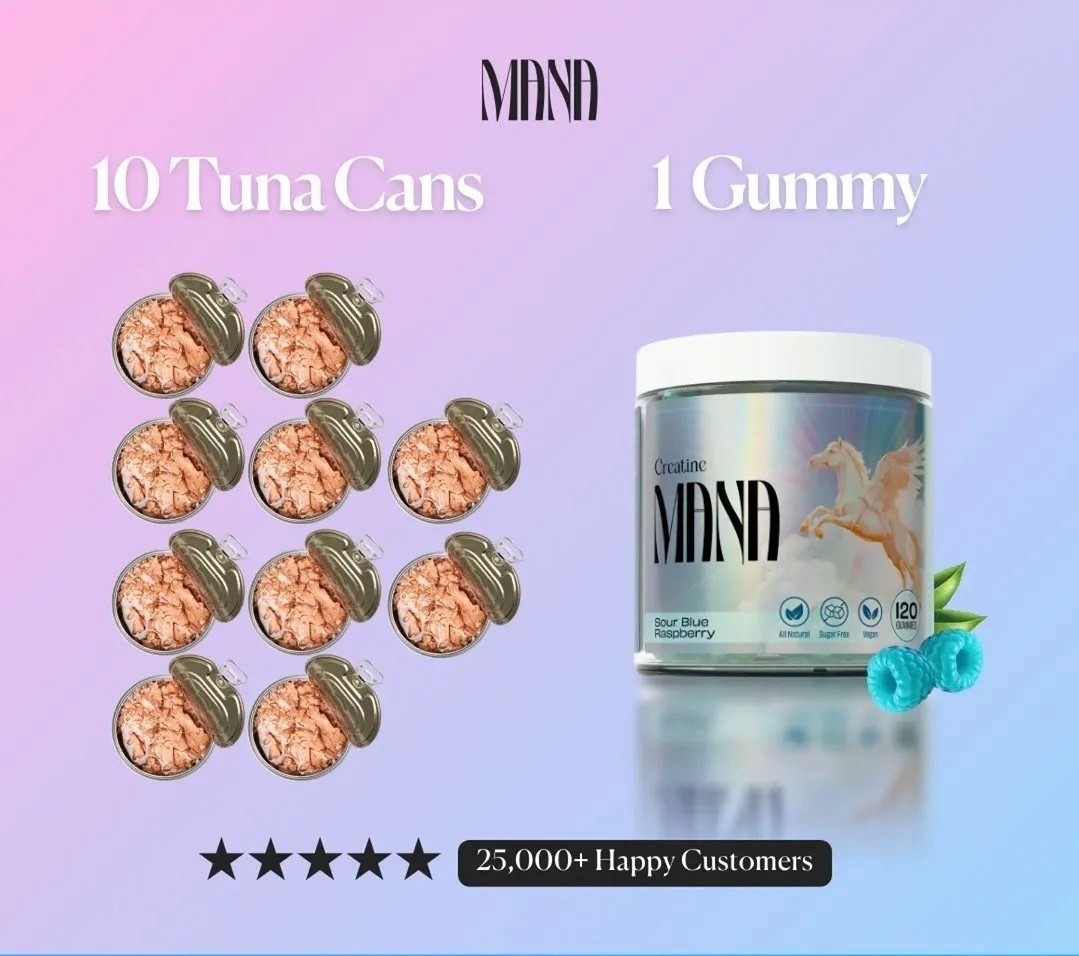 Creatine Gummies/Energy Boost/Muscle Recovery/Vitamins – Sour Blue Raspberry