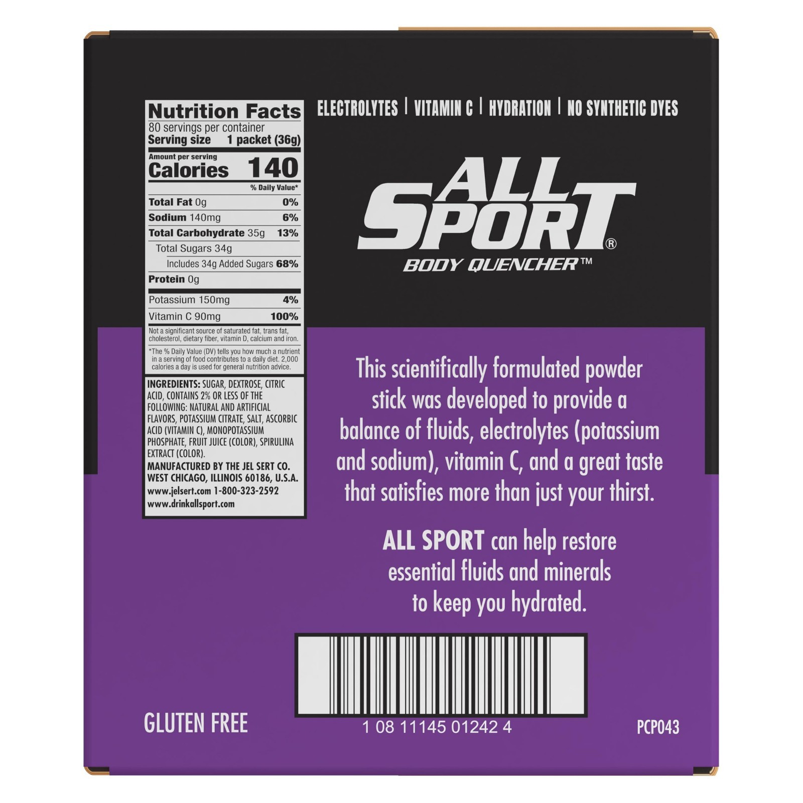 Electrolyte Hydration Drink Mix – Grape Flavor, 80 Packets for Sports & Fitness