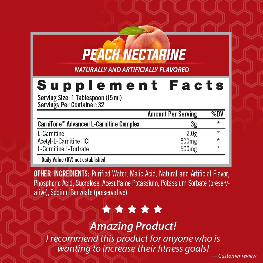 L-Carnitine LS3 3000 – Peach Nectarine (32 Servings)