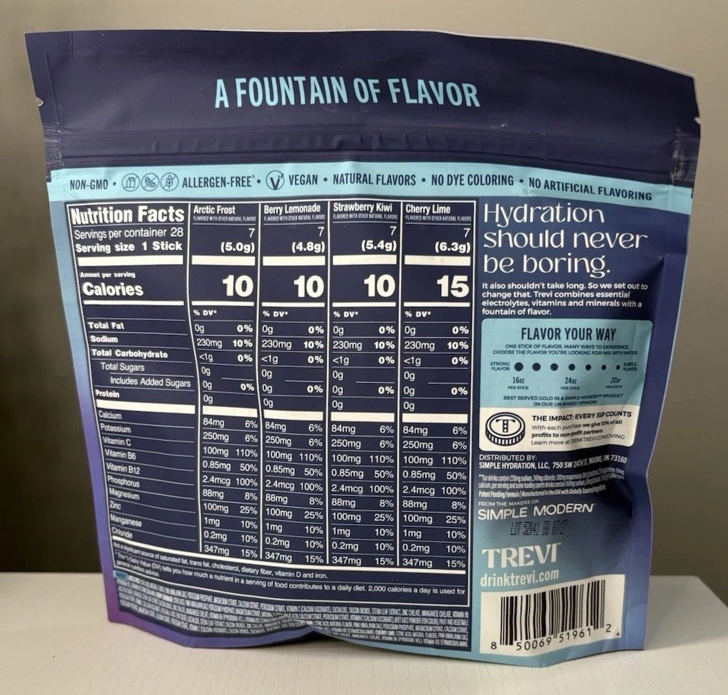 Trevi Enhanced Hydration Variety Pack 28 Count, Sealed