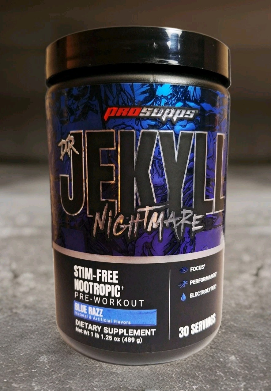 ProSupps Jekyll Nightmare Stim-Free Preworkout, Nootropics, 30 Serv, 07/2027✨️