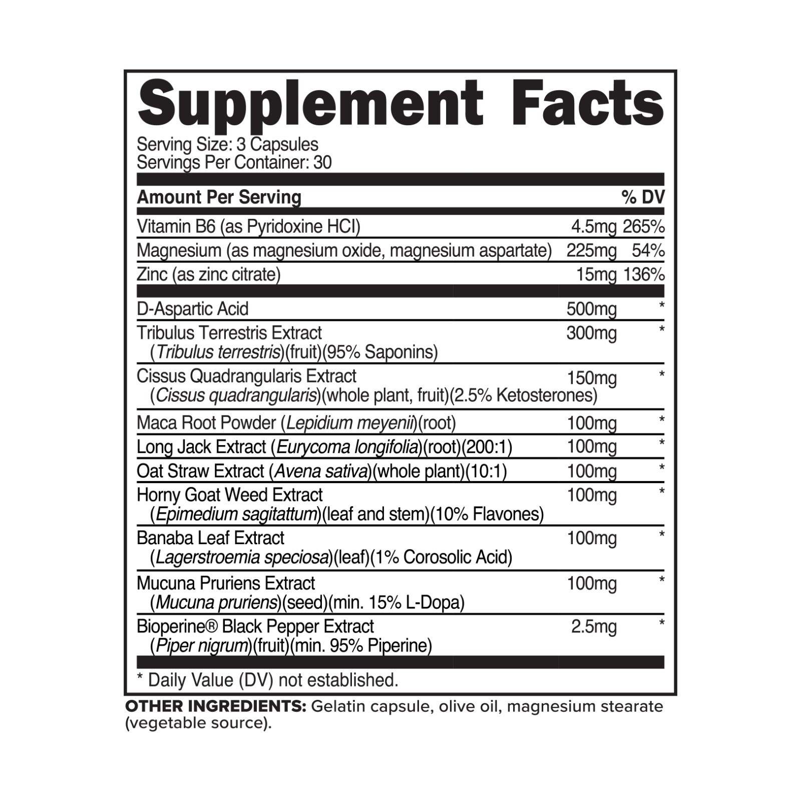 Primaforce T. Complex 90 Capsules, 500mg D-Aspartic Acid Per Serving