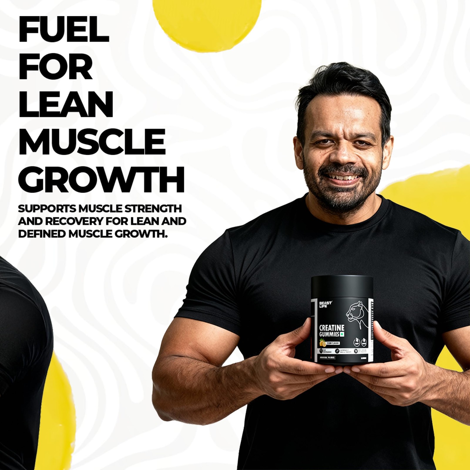 Beast Life Creatine Gummies 30 Count | Lemon | 3g Per Serving