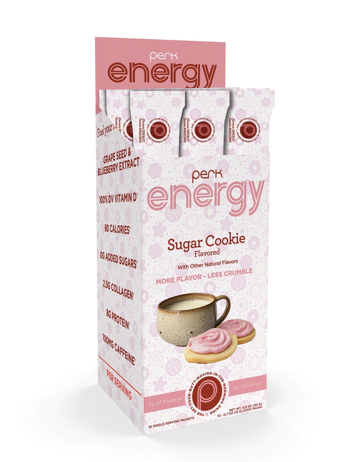 Perk Energy Sugar Cookie Flavored Drink Powder (10 Servings)