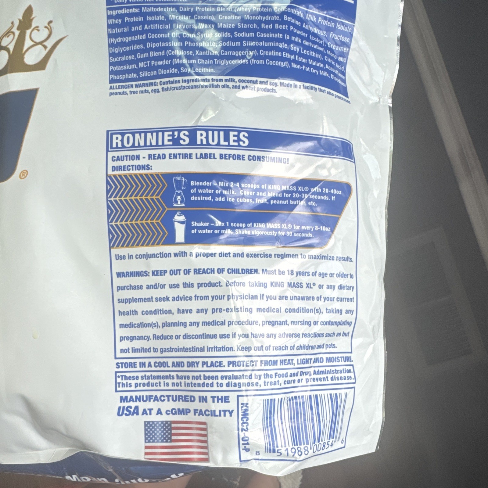 Ronnie Coleman Signature Series King Mass XL Strawberry Milkshake 20 lb