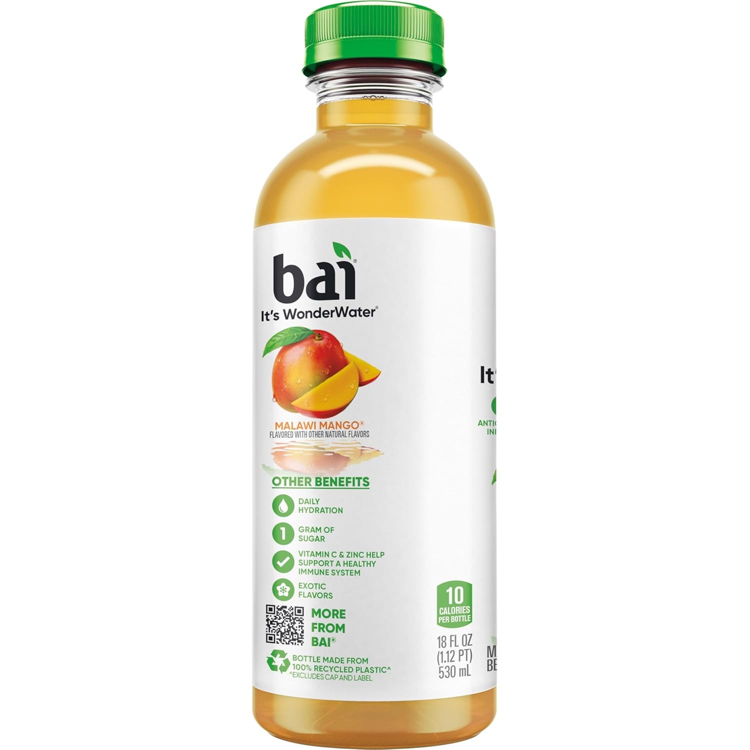 Bai Antioxidant Infused Water Beverage, Malawi Mango, with Vitamin C 12 Pack
