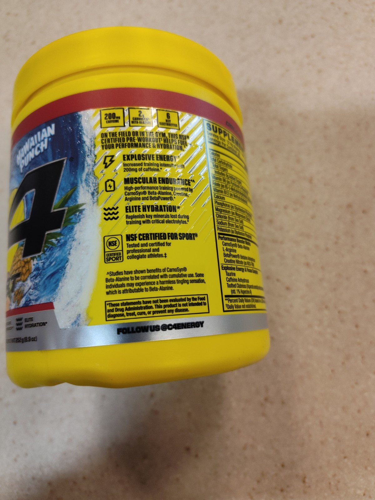 C4 Sport Pre Workout Powder Hawaiian Punch, 20 Servings Exp 12/27