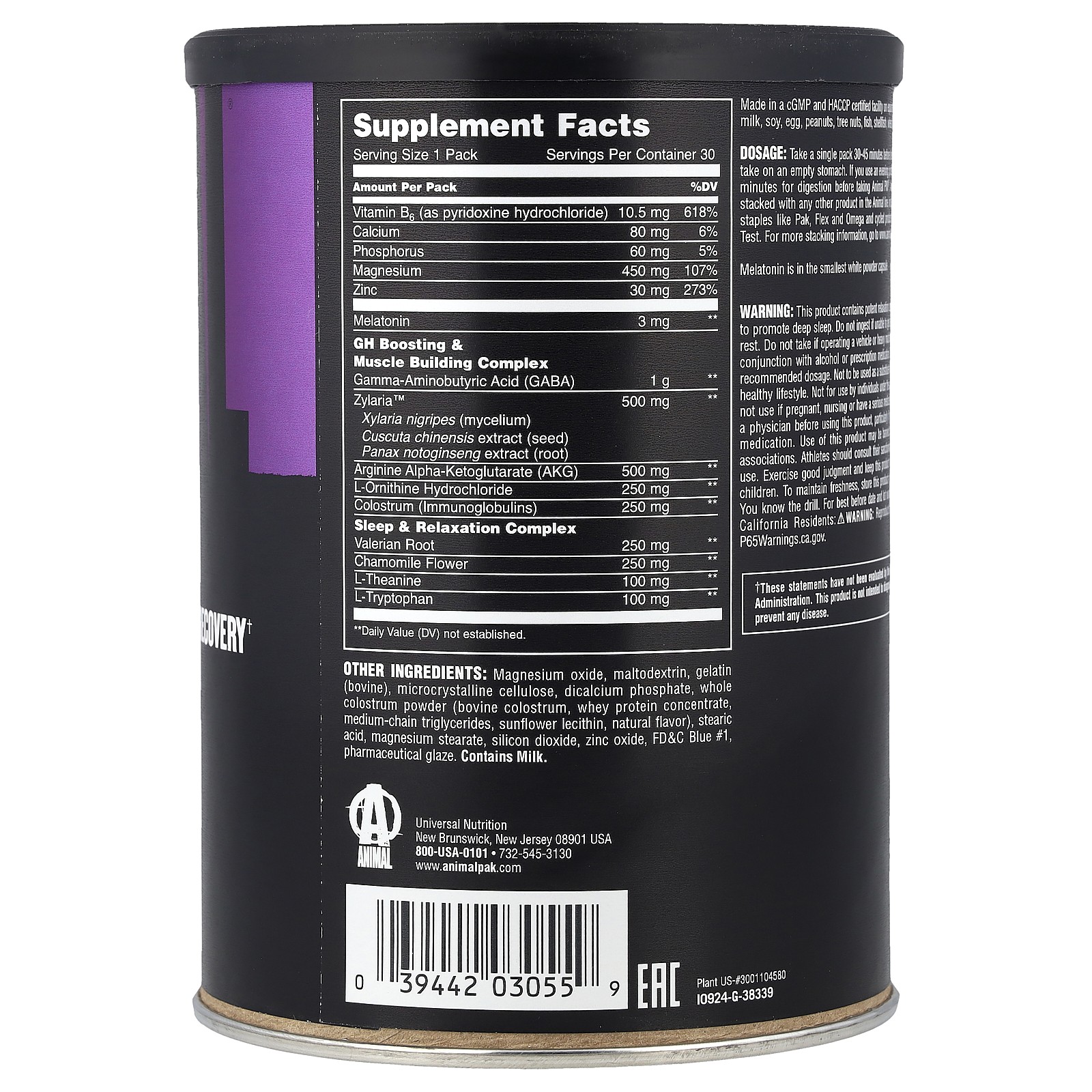 PM, Sleep & Nighttime Recovery, 30 Packs