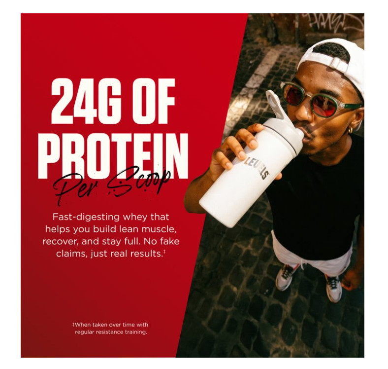 Levels Grass Fed Whey Protein Strawberry 2lb 24g Protein