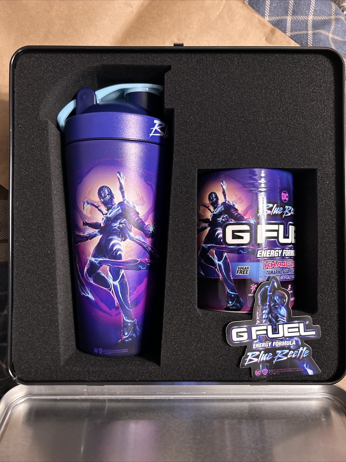 G FUEL DC Comics Blue Beetle Metal Collector’s Box GFUEL