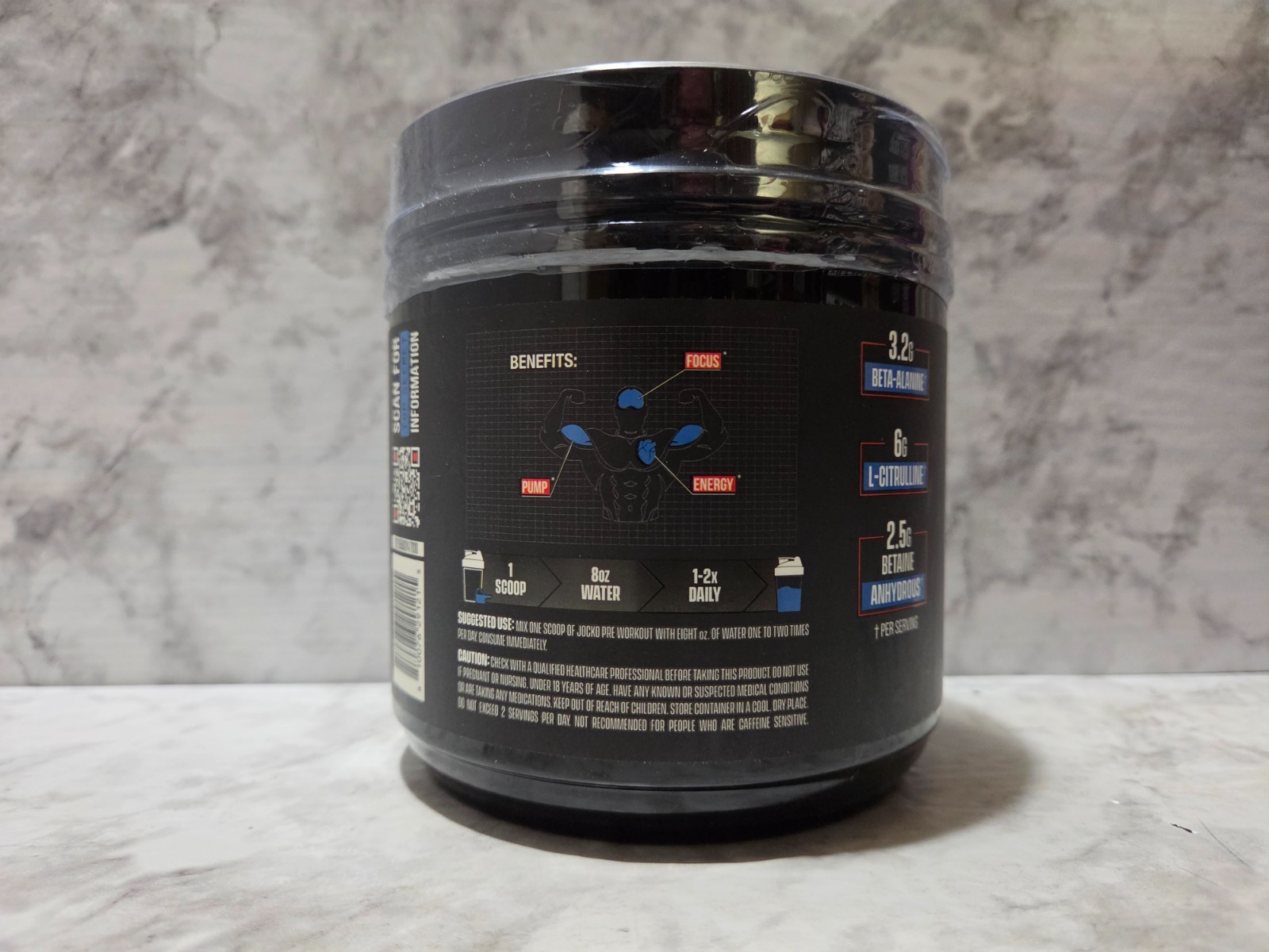 Jocko Pre-Workout Energy Focus Pump Nitro Pop 30 Servings 20.95 OZ 9/2026