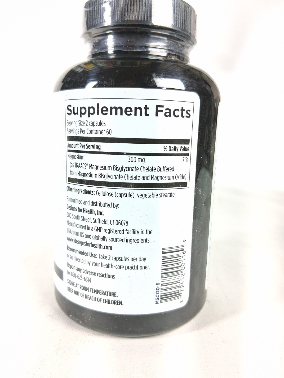 Magnesium Glycinate Complex – High Absorption, 300 MG per serving Exp:07/31/2028