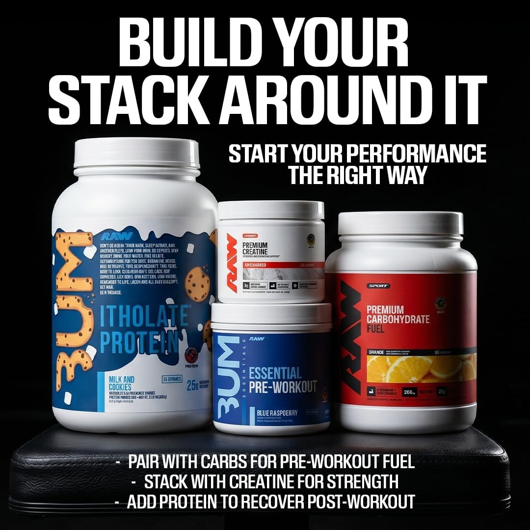 Essential Pre Workout Formula – Energy Powder for Men & Women, Peach Mango Flavo