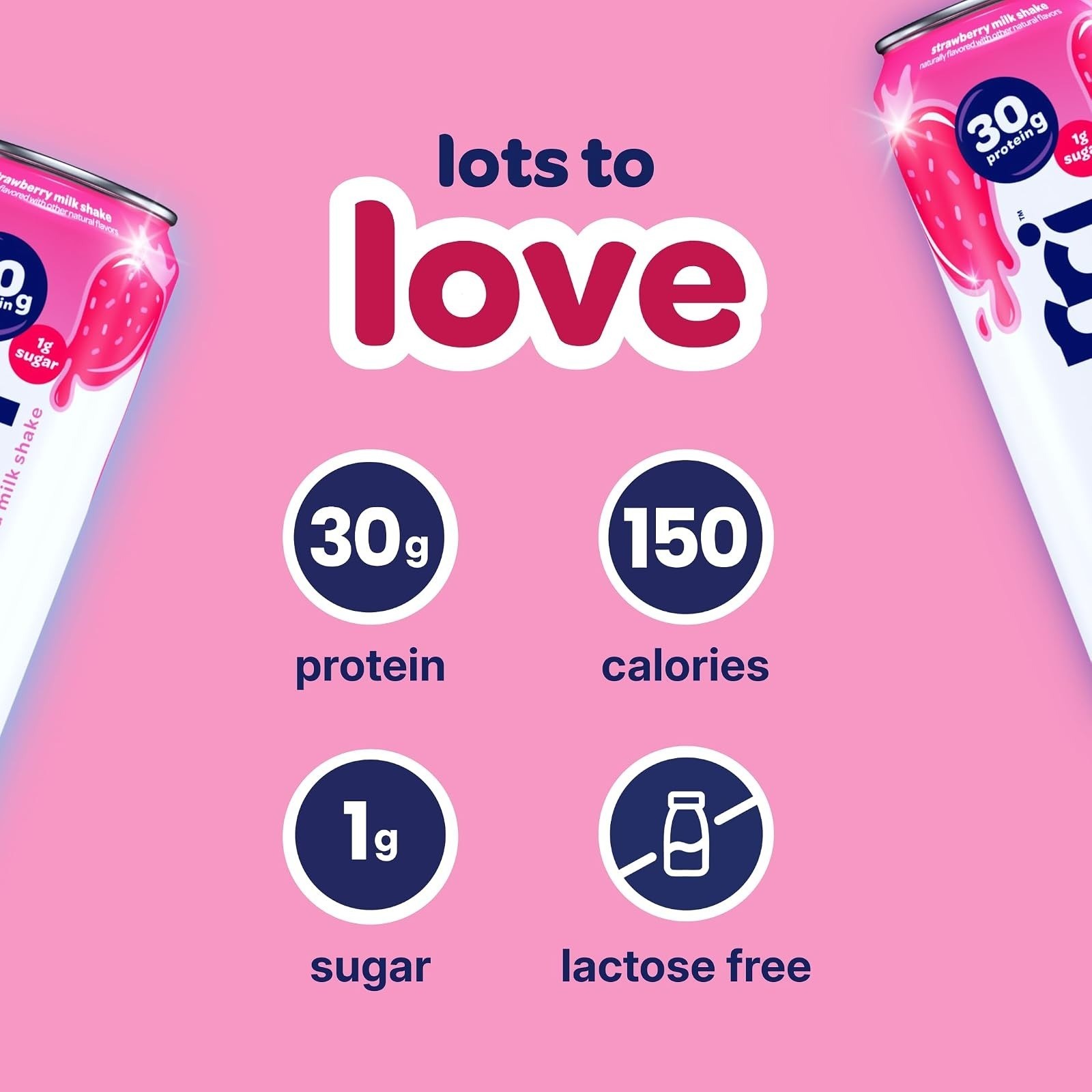 Nurri Strawberry Protein Shake 30g – Lactose Free, Low Sugar, 10 Cans