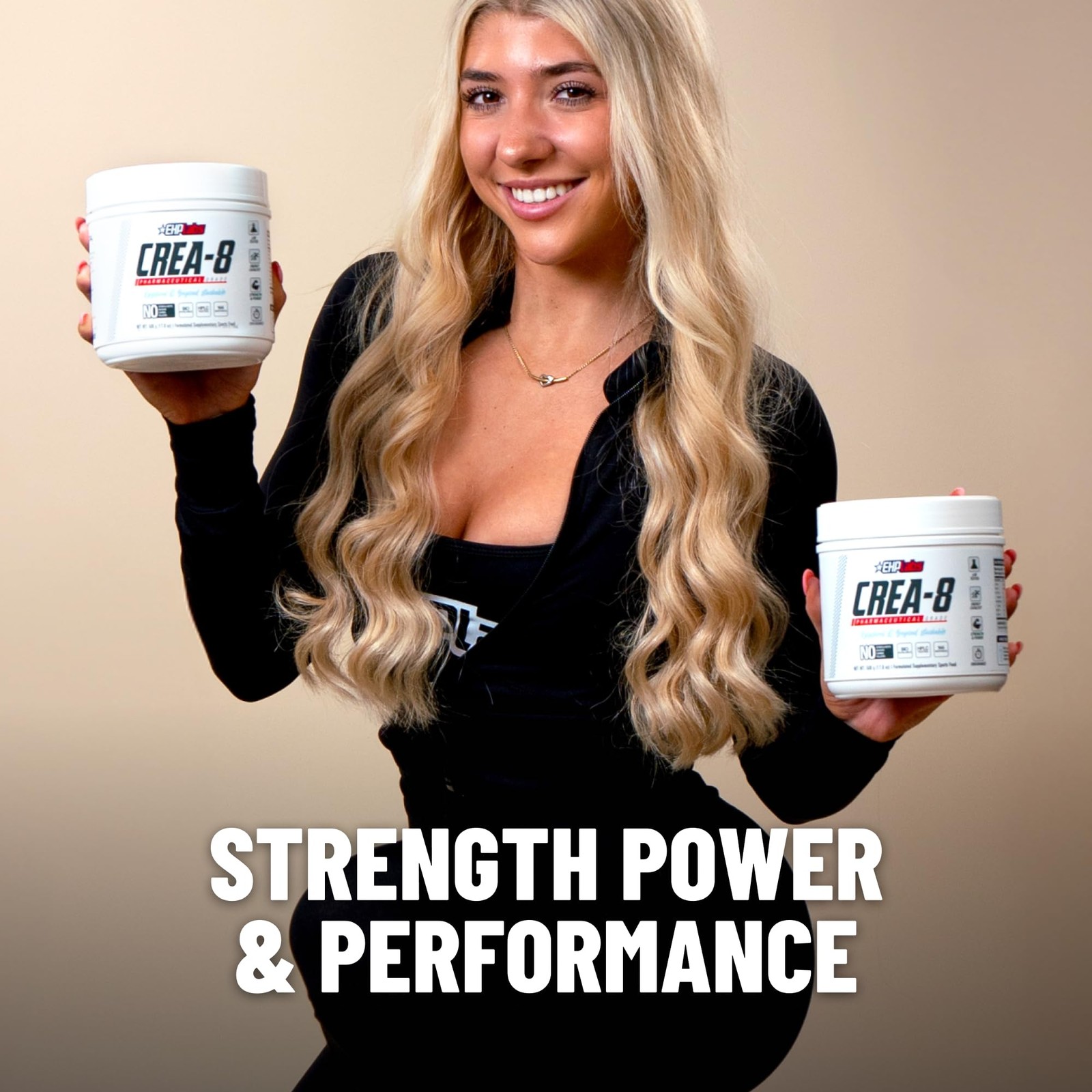 EHP Labs CREA-8 Micronized Creatine Monohydrate Powder – 100 Servings