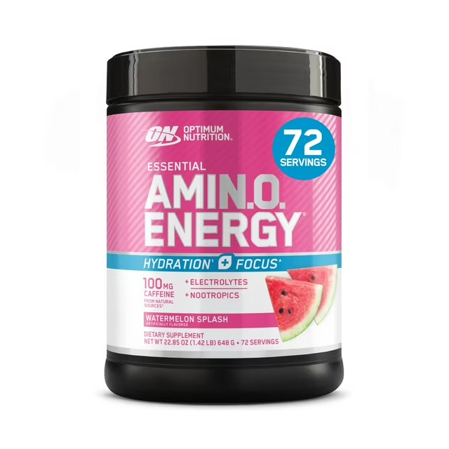 Optimum Nutrition Amino Energy Focus Pre Workout Watermelon 1.42 lbs. Free Ship