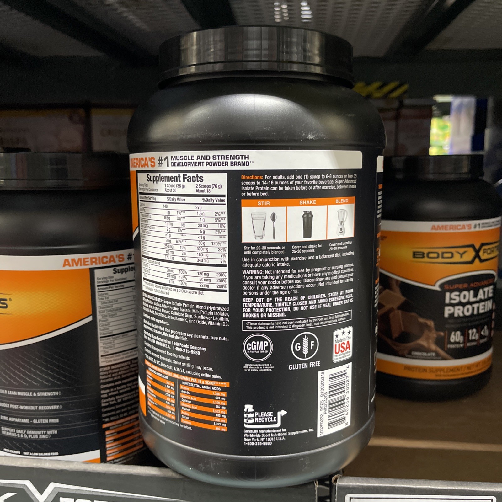 Body Fortress Super Advanced Whey Protein Powder, Vanilla Cream 3Lb/1.36kg