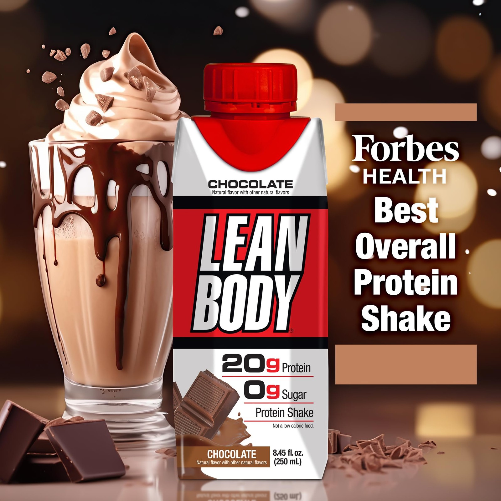 Labrada Lean Body Ready-To-Drink Chocolate Shake 20G Protein Whey Blend 0 Sugar