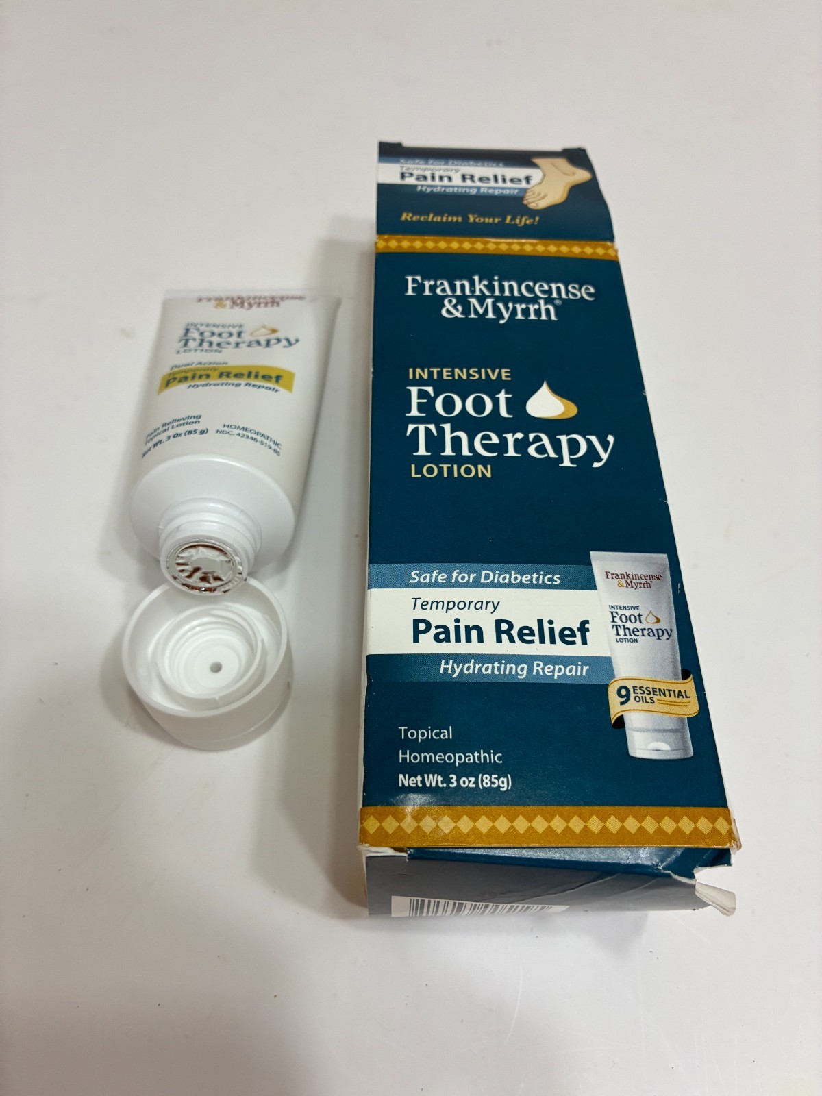 Frankincense & Myrrh Intensive Foot Therapy Lotion, Diabetic Relief, 3 oz