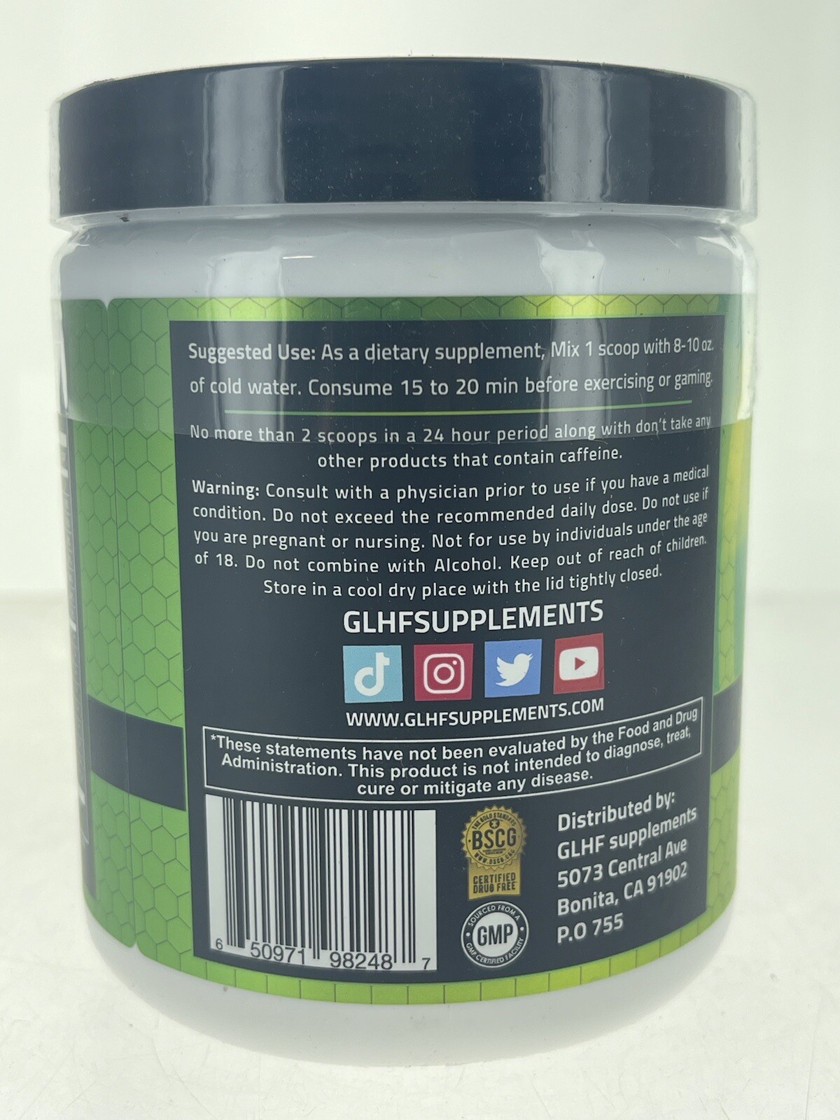 Gaspari GLHF (Good Luck Have Fun) 30 Servings – Gamer Energy – sour apple candy