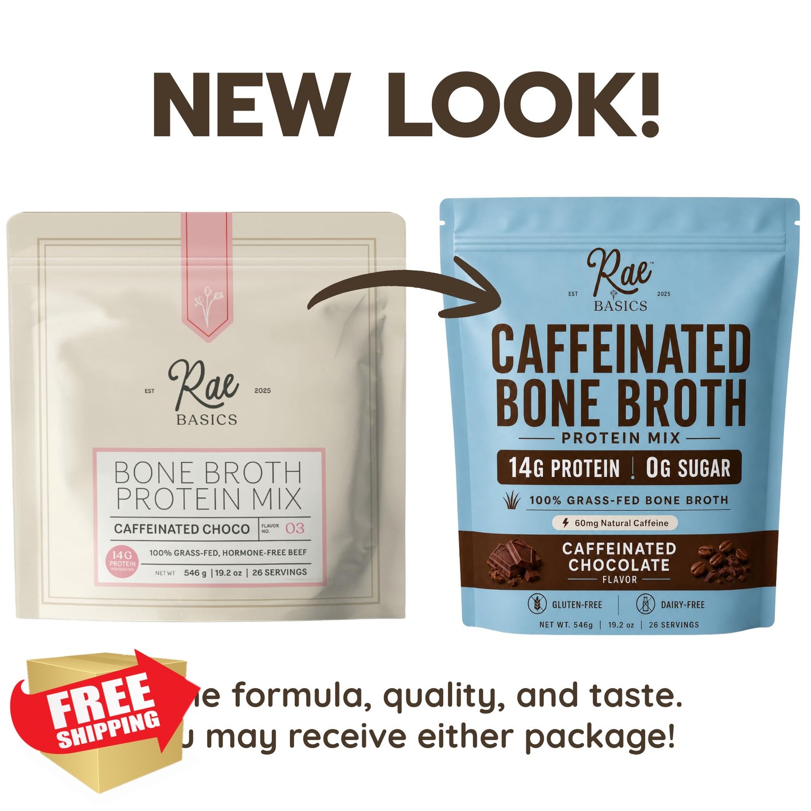 Rae Basics Bone Broth Hot Chocolate Protein 26 Servings