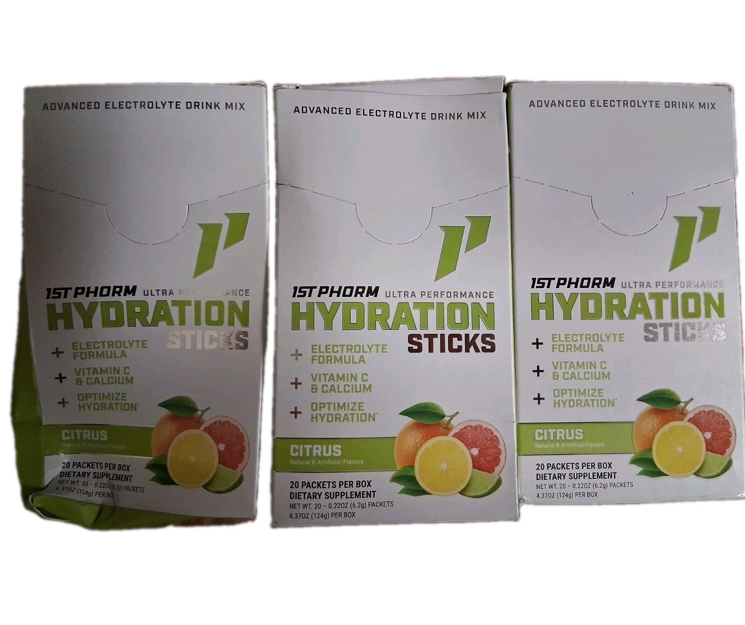 1st Phorm Hydration Sticks Citrus, 3 Boxes