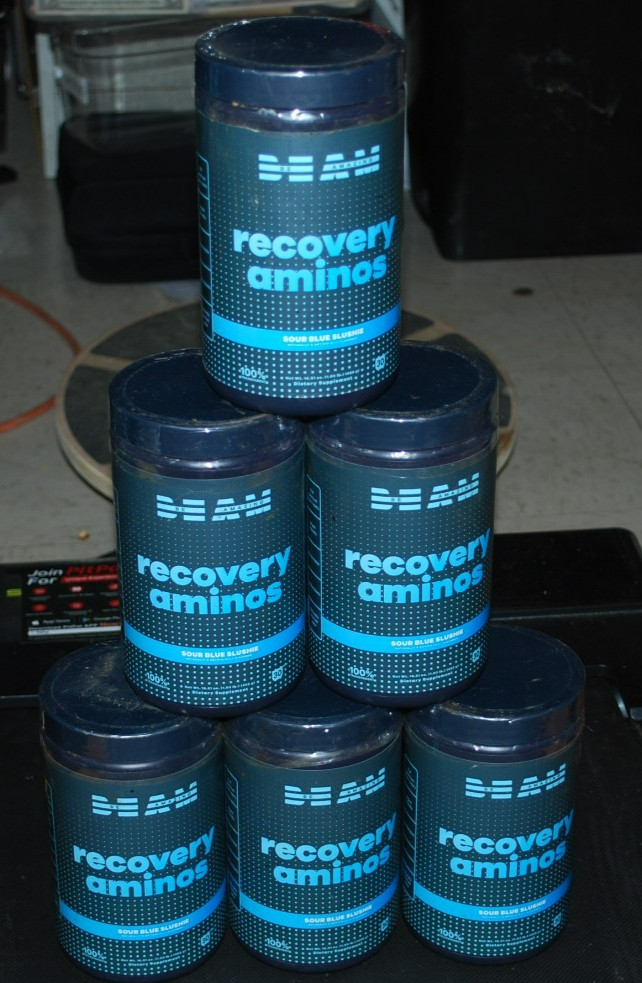 6) BEAM Recovery Aminos Powder BCAAs EAAs Sour Blue Slushie – Sealed – Exp 11/24