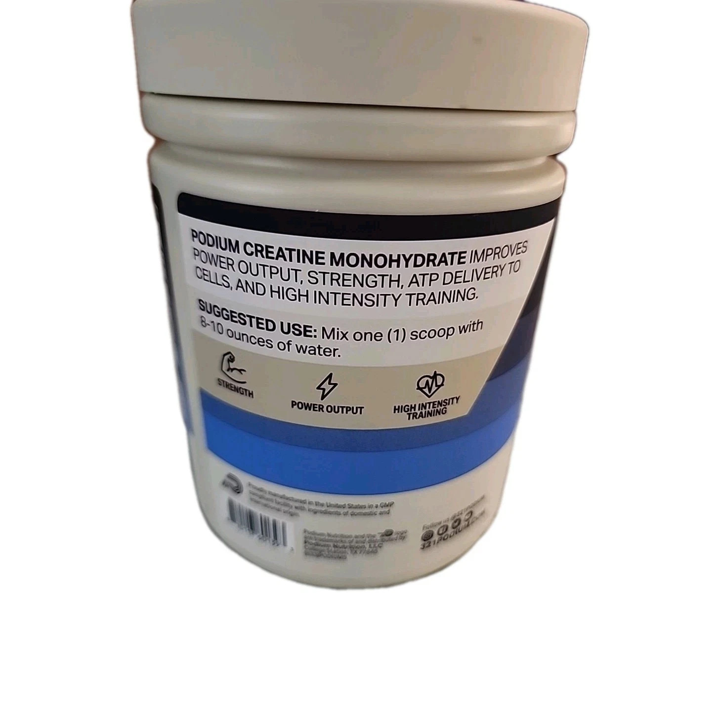 Podium Creatine Monohydrate Unflavored Nutrition Supplement 40 Servings BB: 2/26