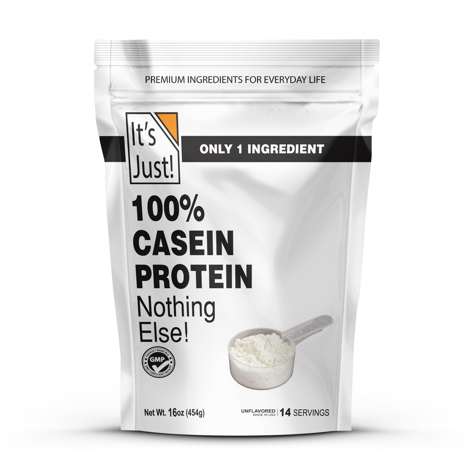 USA Made 100% Casein Protein Powder, Slow Burning, Time Release, Unflavored