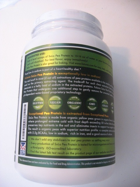 ORGANIC Pea Protein Powder, unflavored LOW SODIUM, 100% Vegan, JUST 1 INGREDIENT