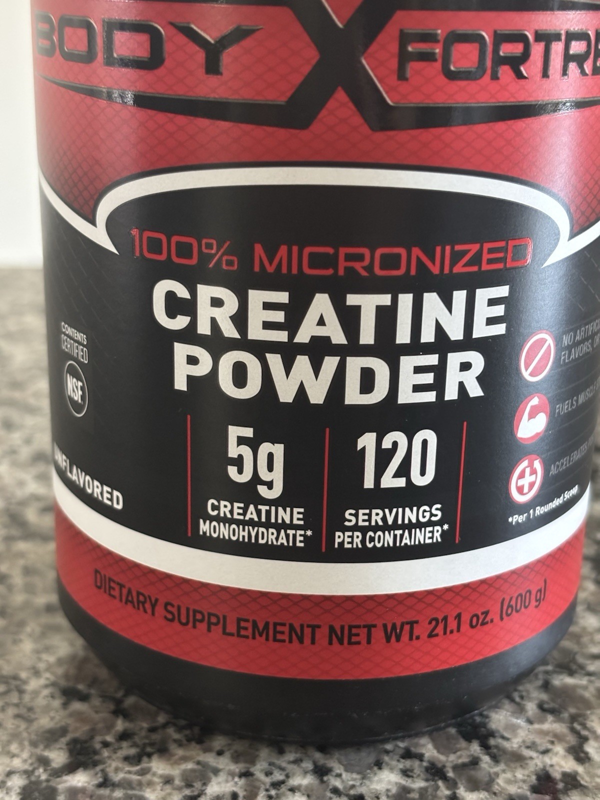 Body Fortress Micronized Creatine Monohydrate Powder Unflavored 21.1 oz
