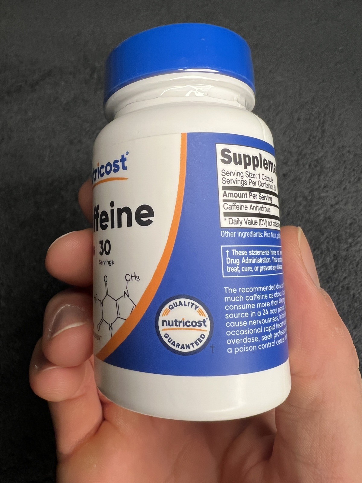 Nutricost Caffeine Pills 100mg, 30 Capsules