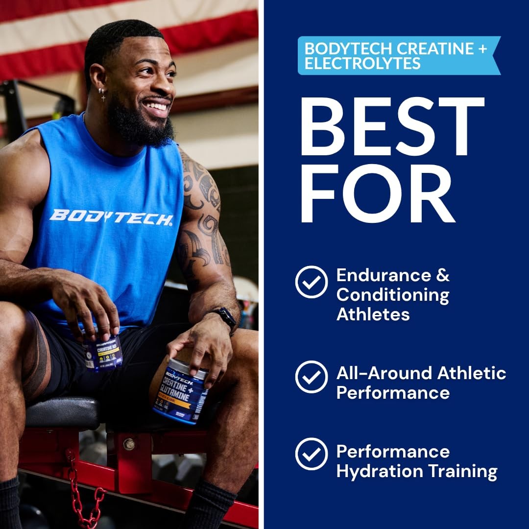 BodyTech Creatine HCl + Electrolytes 75 Servings (Pack of 1), No Color