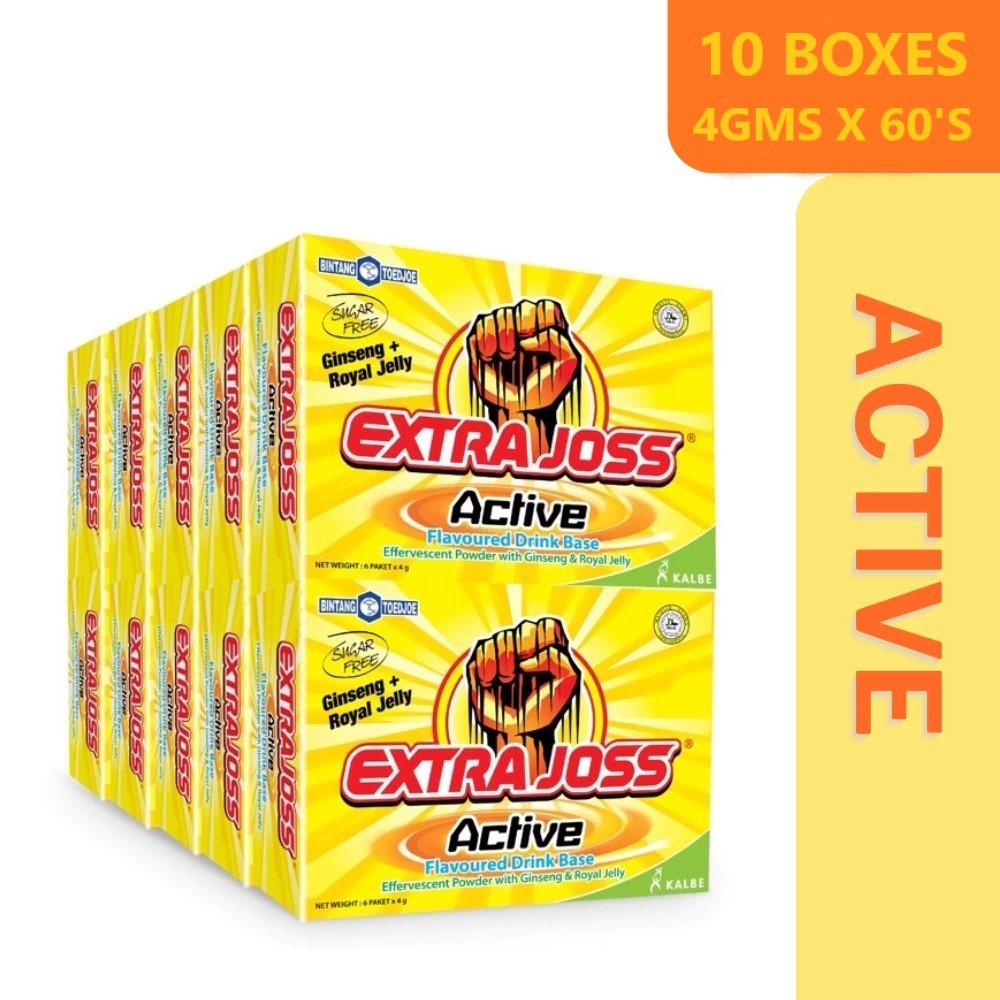 10 BOXES (60’s) EXTRA JOSS ENERGY DRINK POWDER – BOOST STAMINA (4 FLAVORS)