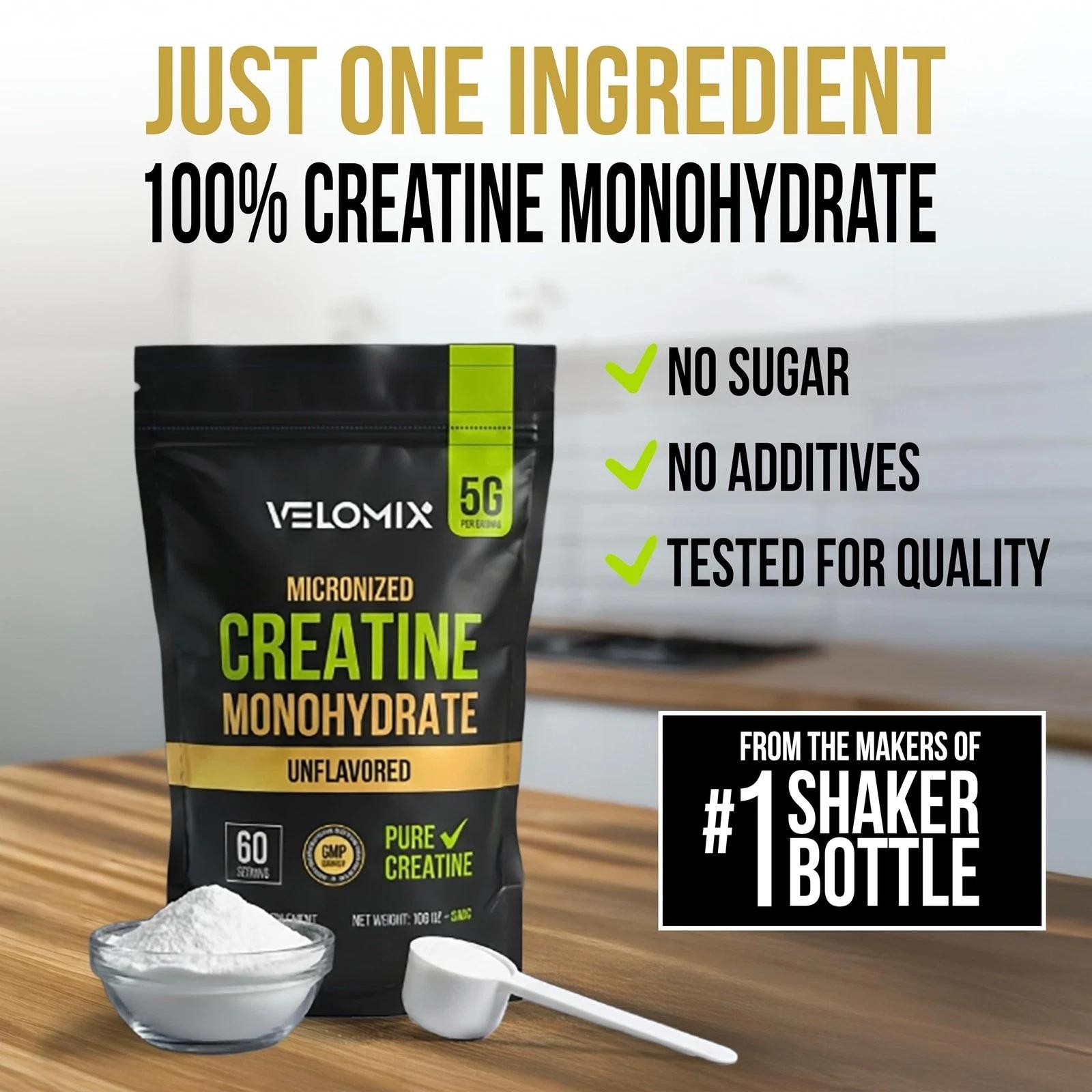 Micronized Creatine Monohydrate Powder – 100% Pure Creatine Powder Unflavored an