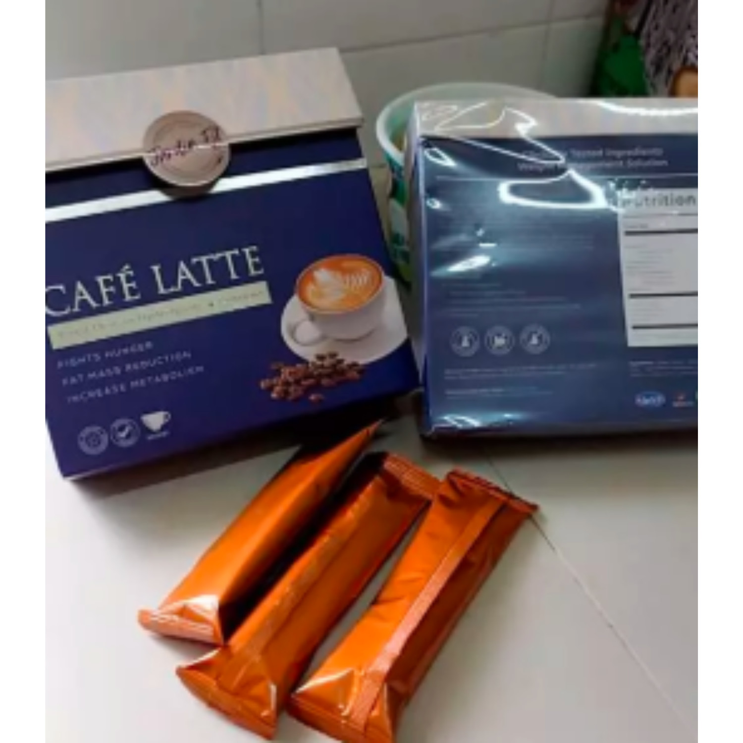 Jardin Pharma Cafe Latte No Sugar Added Coffee Mix with Fiber &Protein 10sachet