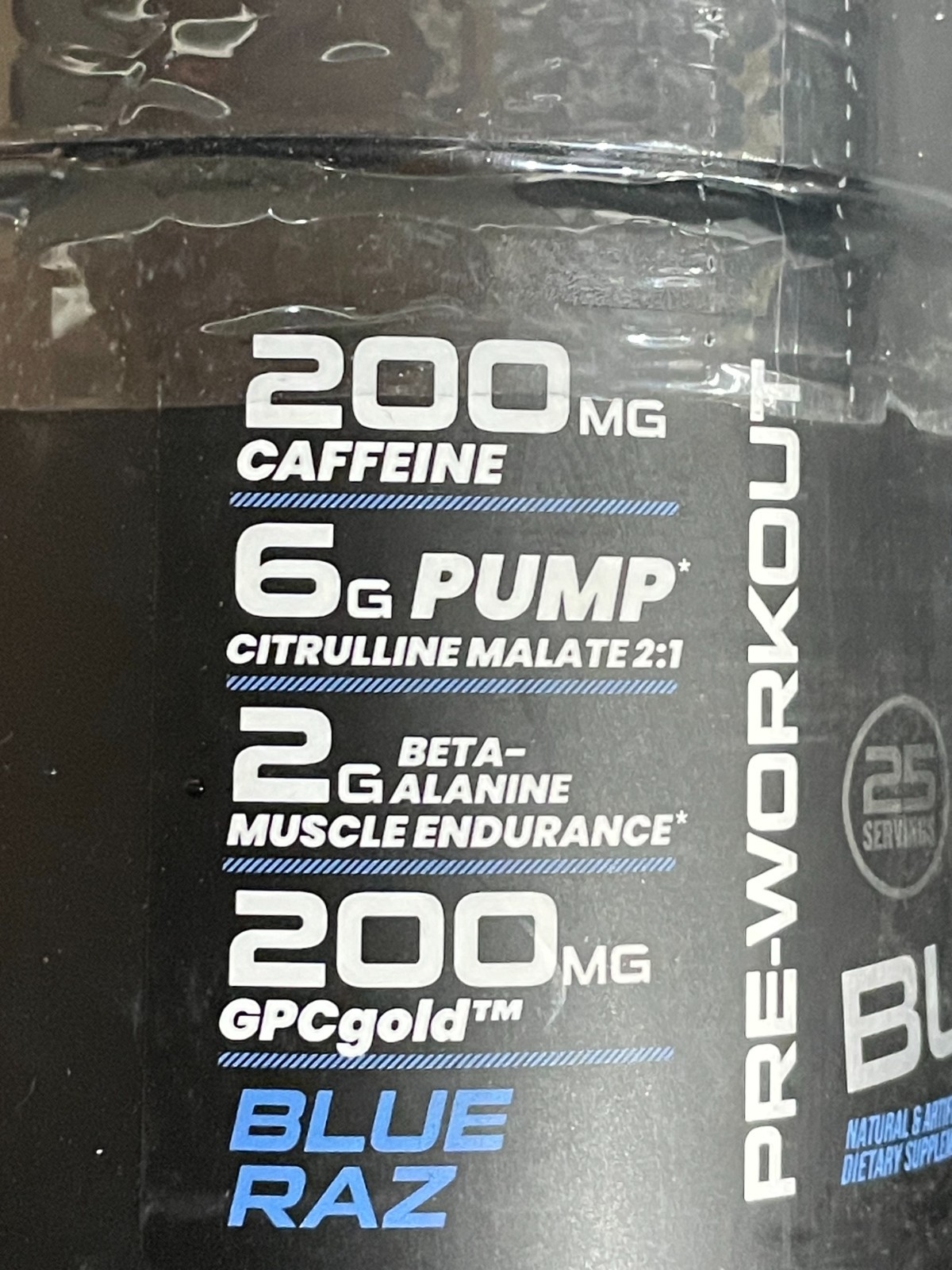 Bucked Up Pre-Workout BLUE RAZ Exp 5/2027 20 Servings