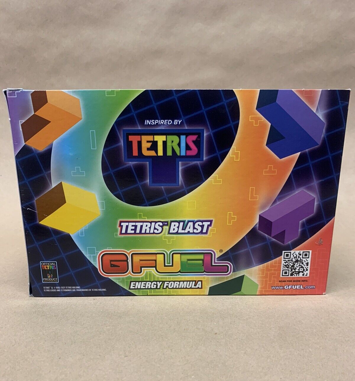 G Fuel Tetris Tetrimino Collector’s Box w/ 42 Sticks in 7 Different Flavors