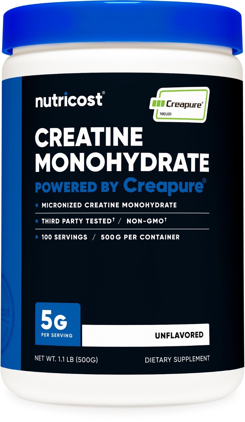 High-Purity Creatine Monohydrate Powder – 500g, Boost Muscle Strength & Performa