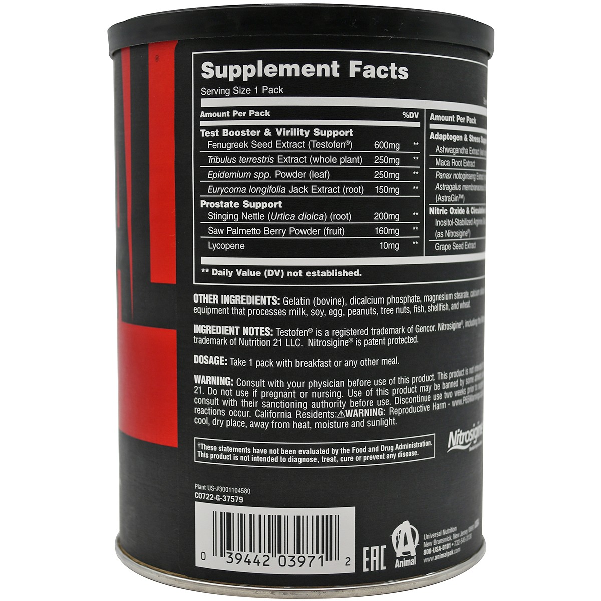 Universal Nutrition Animal TNT+ Dietary Supplement – 30 Packs