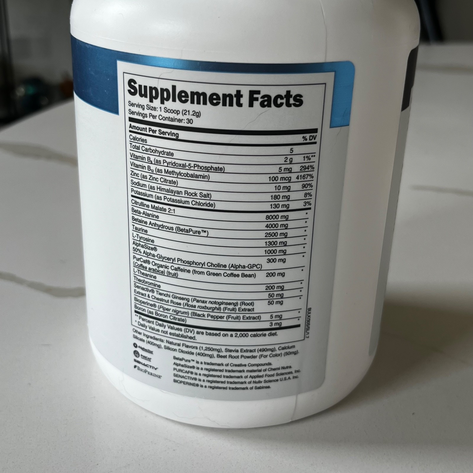 Transparent Labs Bulk PreWorkout Powder Strawberry Lemonade 30 Servings exp 6/28
