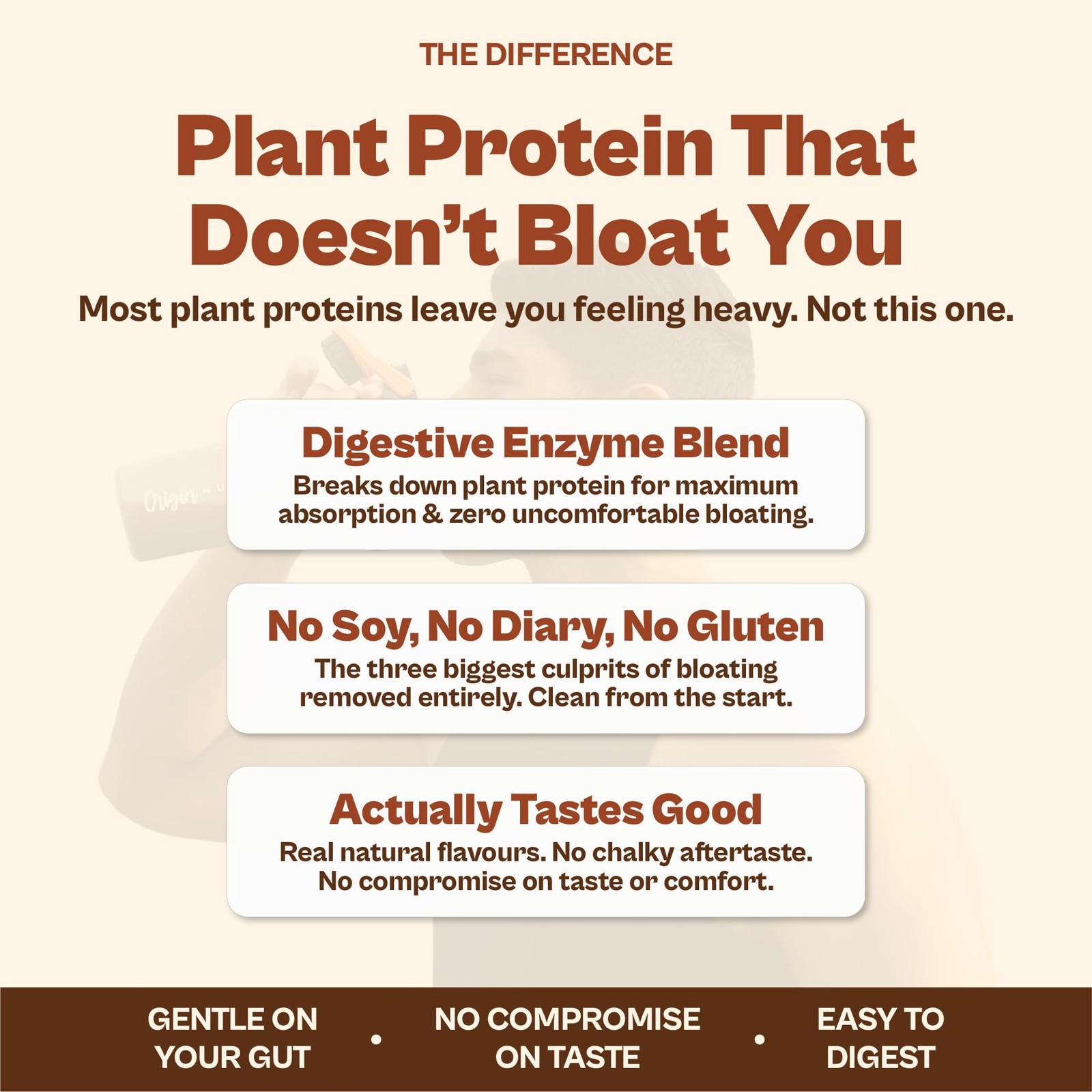 Origin Nutrition Plant Protein 284g Coffee Flavour 25g Vegan Gluten Free