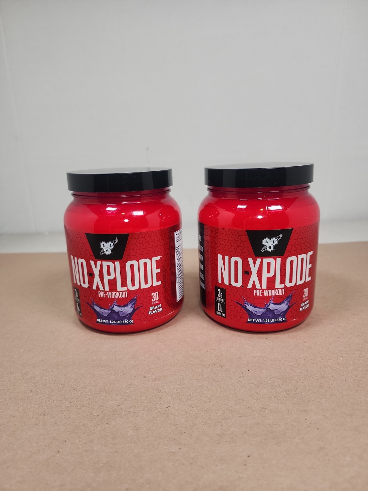 Exp 05/28 BSN N.O.-XPLODE Pre-Workout 1.25 lb 30 Servings X2 Grape Lot Of 2