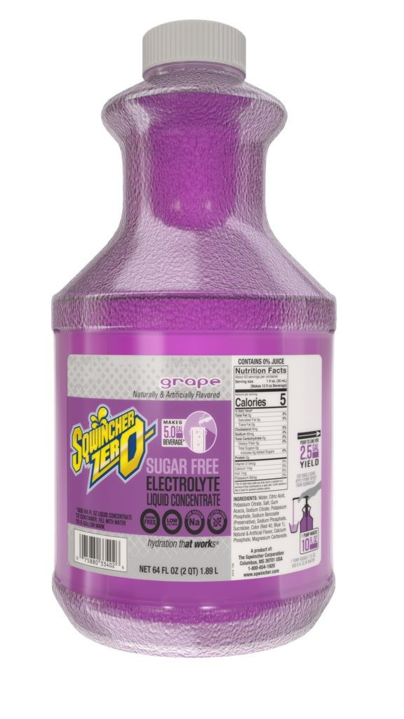 Sqwincher Zero 64OZ/1.89L Electrolyte Liquid Concentrate, Grape