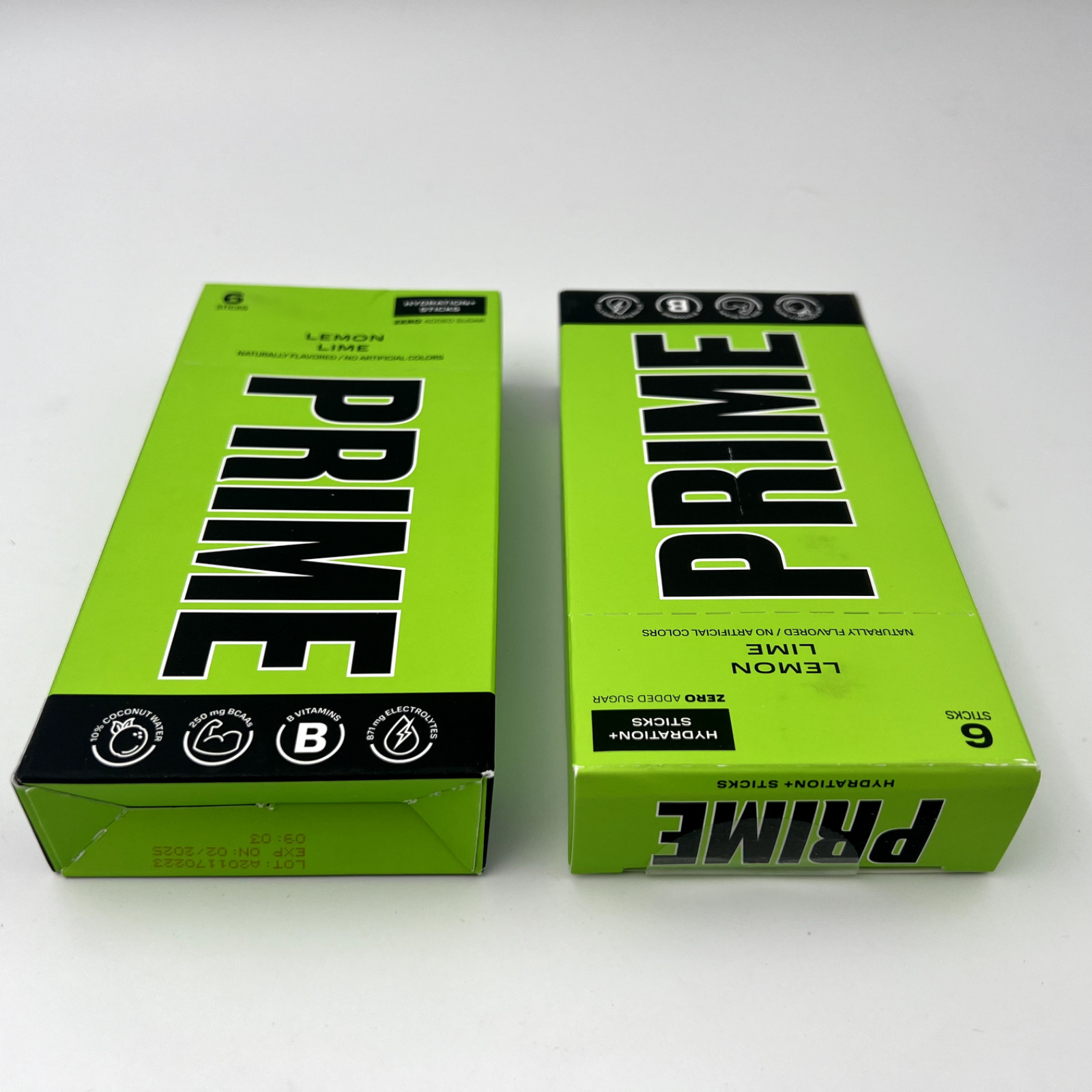 PRIME LEMON LIME Hydration Sticks (Set of 2 boxes – 12 sticks total)