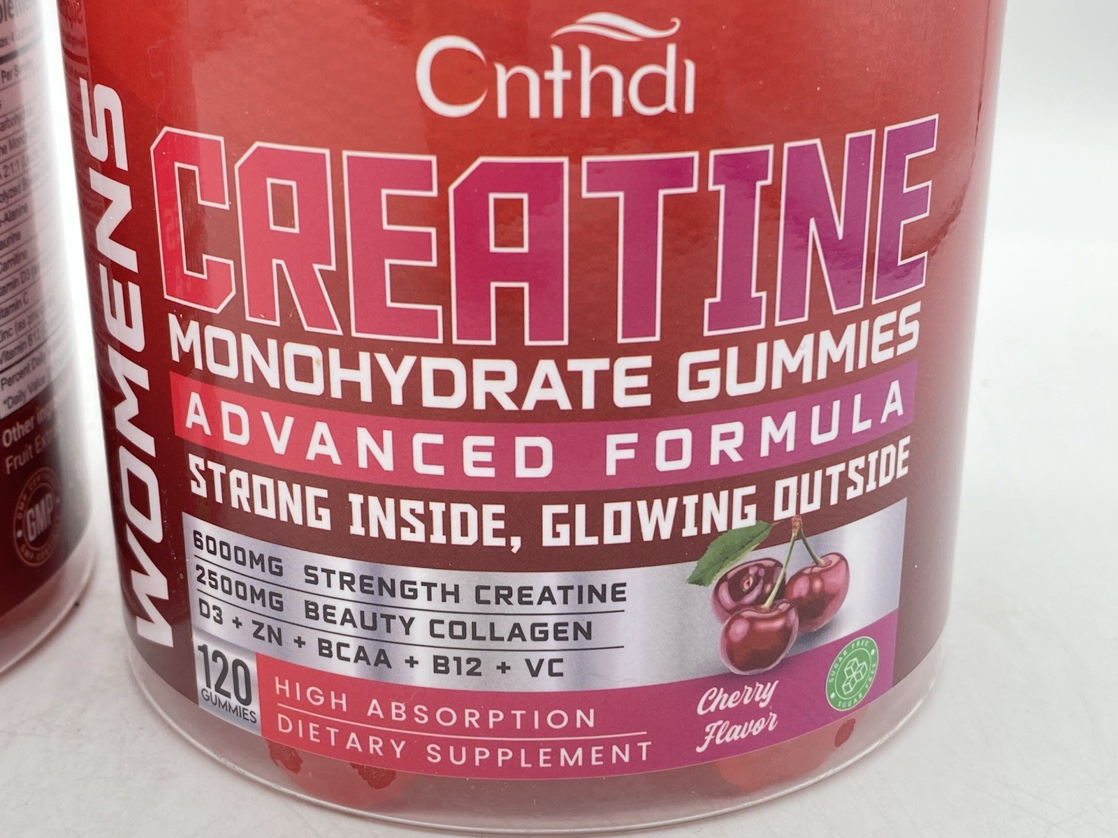 Cnthdi Creatine Monohydrate Gummies Cherry 6000mg 2pk. – 120 Ct Each