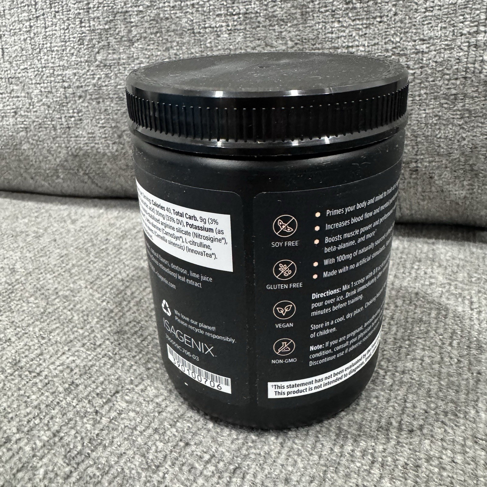 Isagenix Amped Nitro Performance Booster Watermelon Flavor 12.7oz Free Shipping