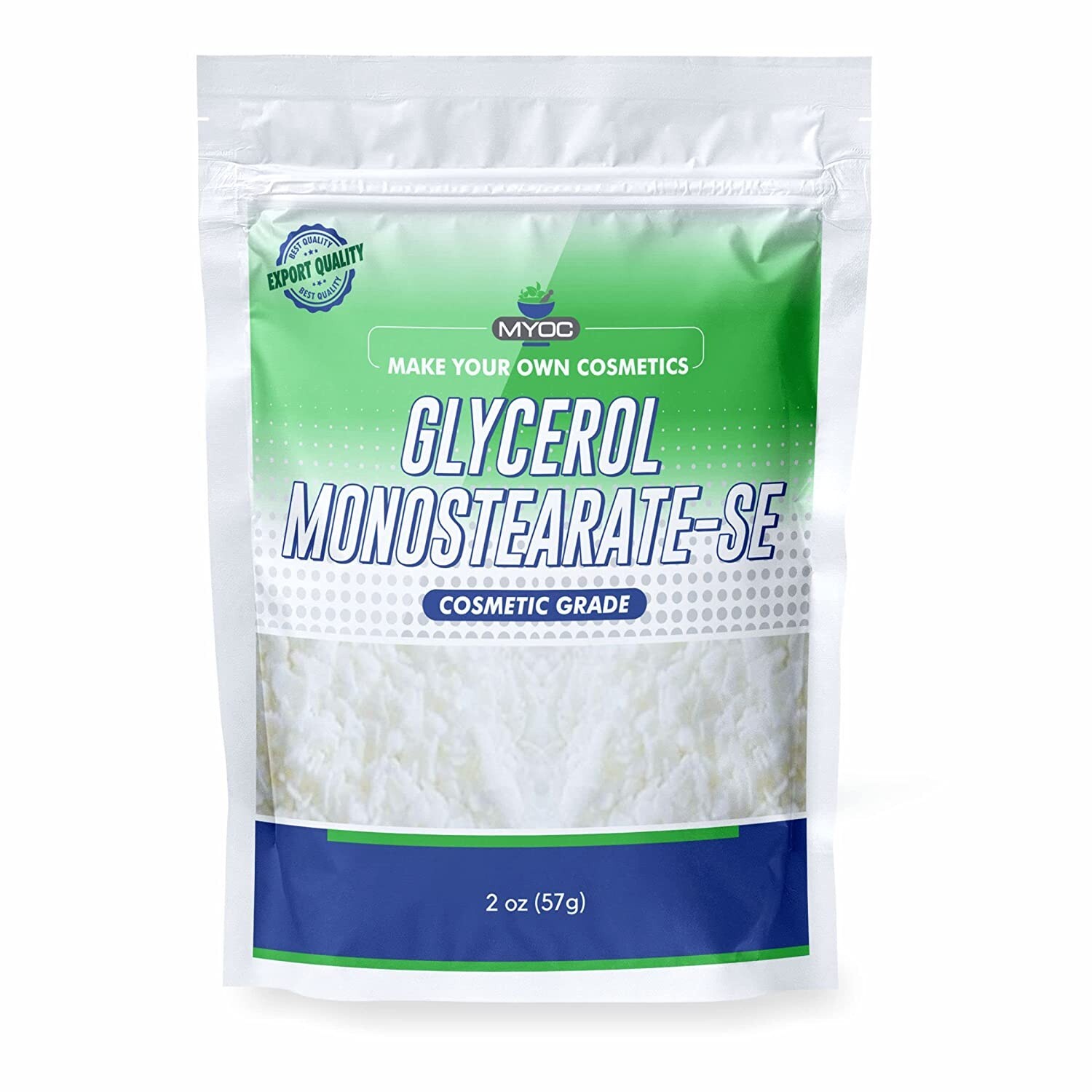Myoc Glycerol Monostearate- SE- (57g/2oz), Glycerol Monostearate Powder.